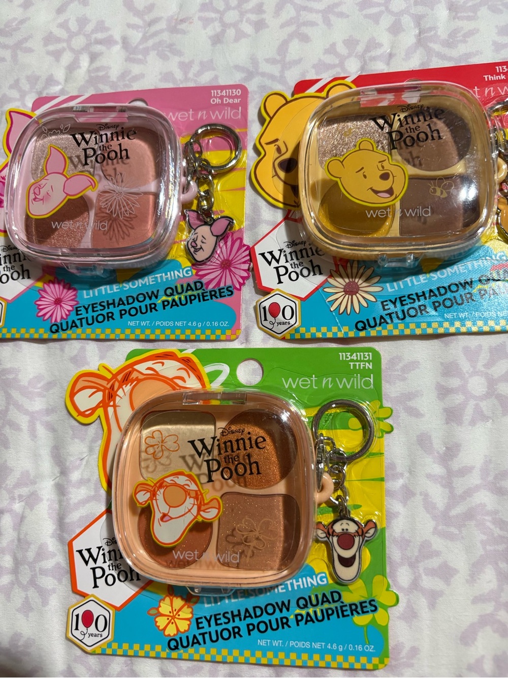 wet n wild Winnie the Pooh Eyeshadow Quads — Brown, Gold & Pink Sets